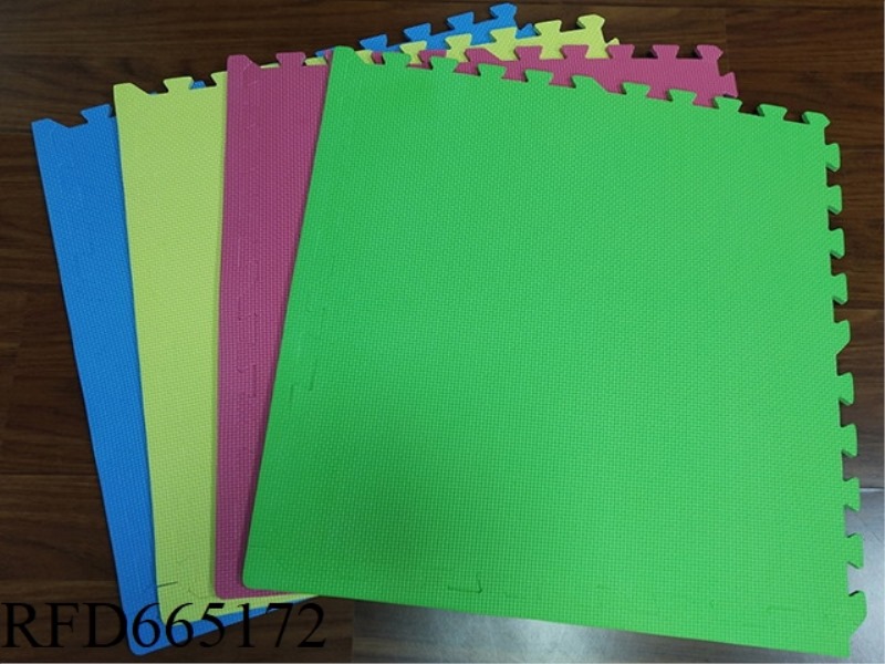 4 PIECES OF EVA PUZZLE SOLID COLOR (RED, YELLOW, BLUE AND GREEN) FLOOR MAT COLOR FLOOR MAT FOAM FLOO