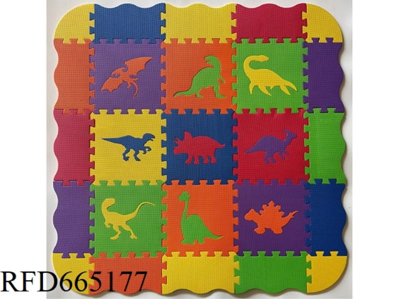 EVA JIGSAW FLOOR MATS 9 DINOSAURS +9 FENCES +12 EDGES +4 SMALL CORNERS/SET (CPC)