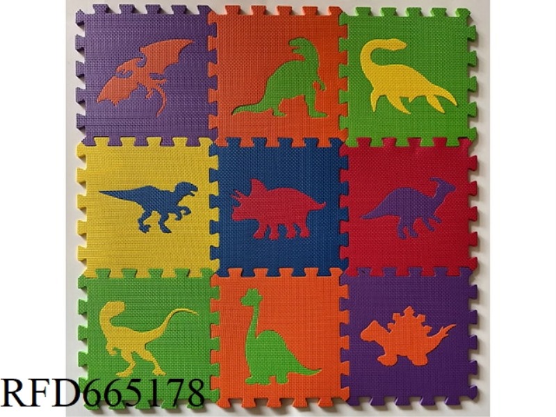 EVA JIGSAW MAT 9 PIECES OF DINOSAUR 9 PIECES/SET (CPC)