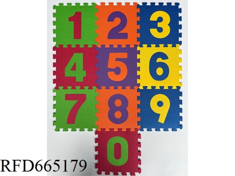 EVA JIGSAW MAT 10 PIECES, NUMBER 10 PIECES/SET (CPC)