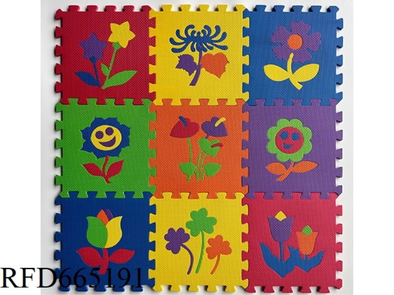 EVA JIGSAW MAT 9 PIECES OF FLOWERS AND PLANTS 9 PIECES/SET (GCC)(CPC)