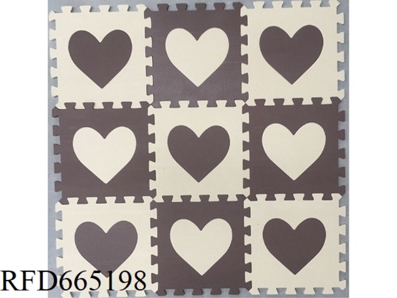 EVA JIGSAW MAT 9 PIECES HEART-SHAPED 9 PIECES/SET (GCC)(CPC)