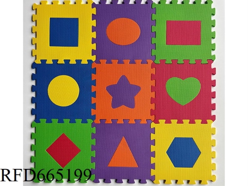 EVA JIGSAW MAT 9 PIECES OF GEOMETRIC PATTERN 9 PIECES/SET (GCC)(CPC)