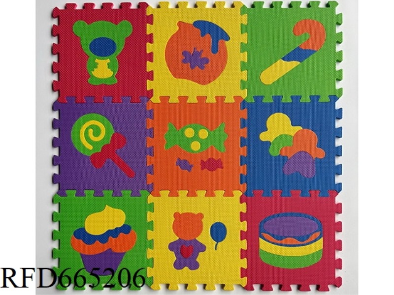 EVA JIGSAW MAT 9 PIECES OF CANDY 9 PIECES/SET (GCC)(CPC)