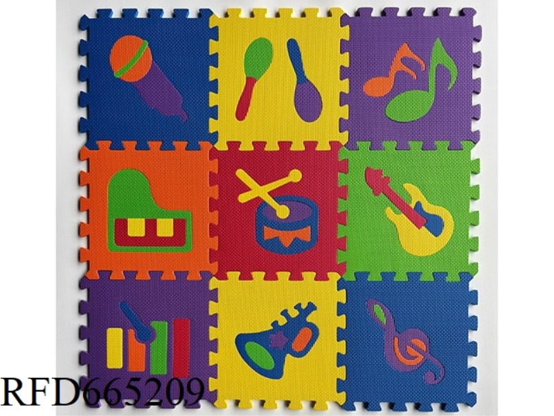 EVA JIGSAW FLOOR MATS 9 PIECES OF MUSICAL INSTRUMENTS 9 PIECES/SET (GCC)(CPC)