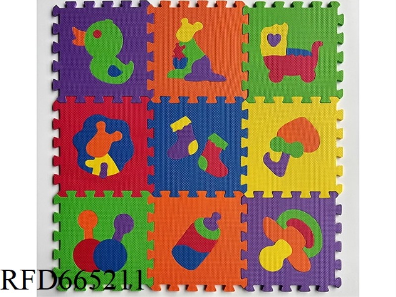 EVA JIGSAW MAT 9 PIECES, BABY BOTTLE 9 PIECES, SET (GCC)(CPC)