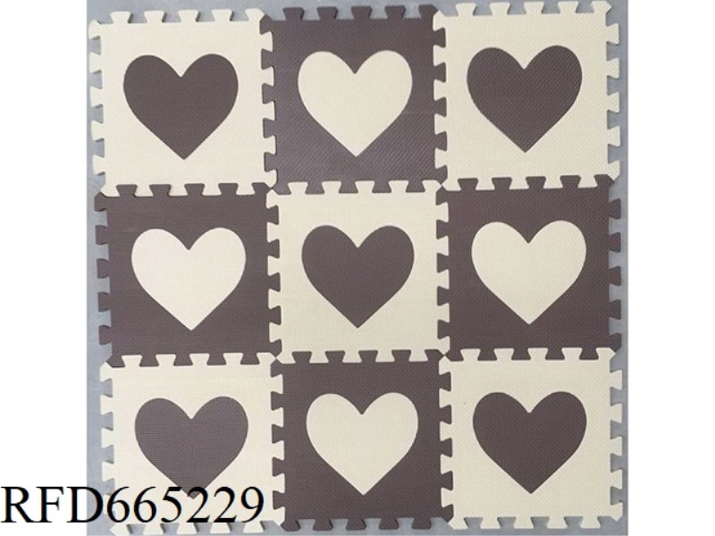 EVA JIGSAW MAT 9 PIECES HEART-SHAPED 9 PIECES/SET (CPC)
