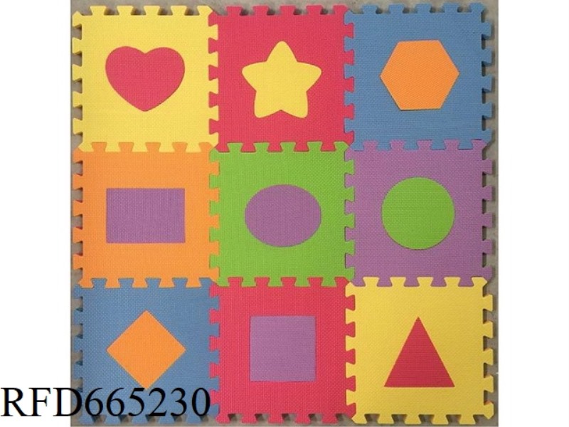 EVA JIGSAW MAT 9 PIECES OF GEOMETRIC PATTERN 9 PIECES/SET (CPC)