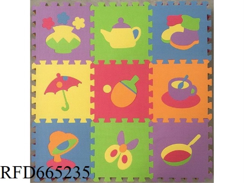 EVA JIGSAW FLOOR MATS 9 PIECES VASES 9 PIECES/SET (CPC)