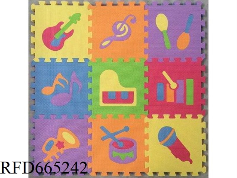 EVA JIGSAW FLOOR MATS 9 PIECES OF MUSICAL INSTRUMENTS 9 PIECES/SET (CPC)