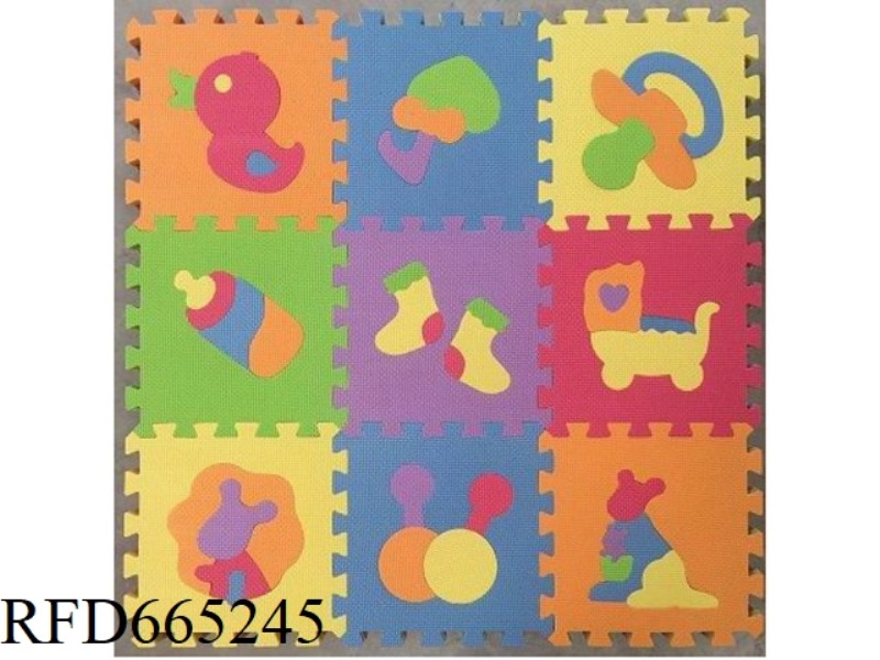 EVA JIGSAW MAT 9 PIECES, BABY BOTTLE 9 PIECES, SET (CPC)