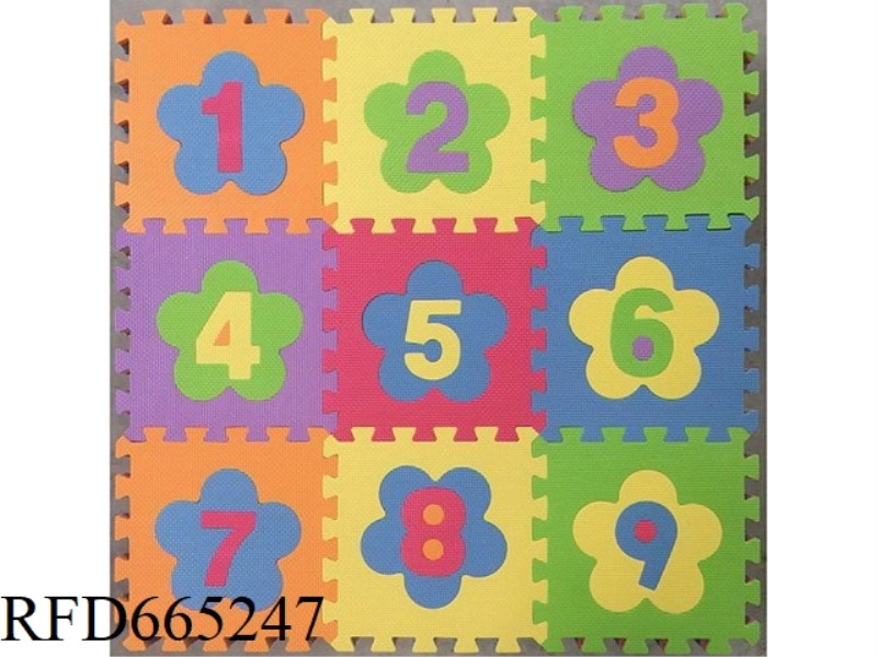 EVA JIGSAW MAT 9 PIECES OF FLOWER-SHAPED FIGURE 9 PIECES/SET (CPC)