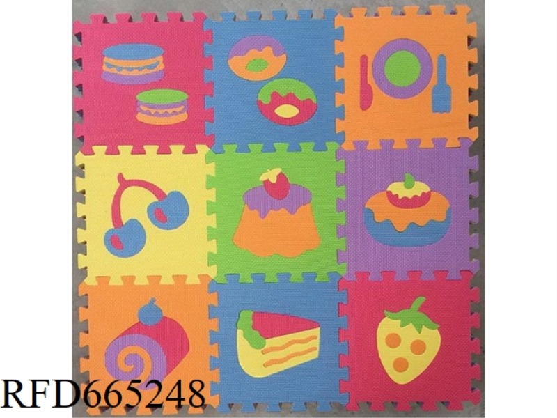 EVA PUZZLE FLOOR MAT 9 SLICES CAKE 9 SLICES/SET (CPC)