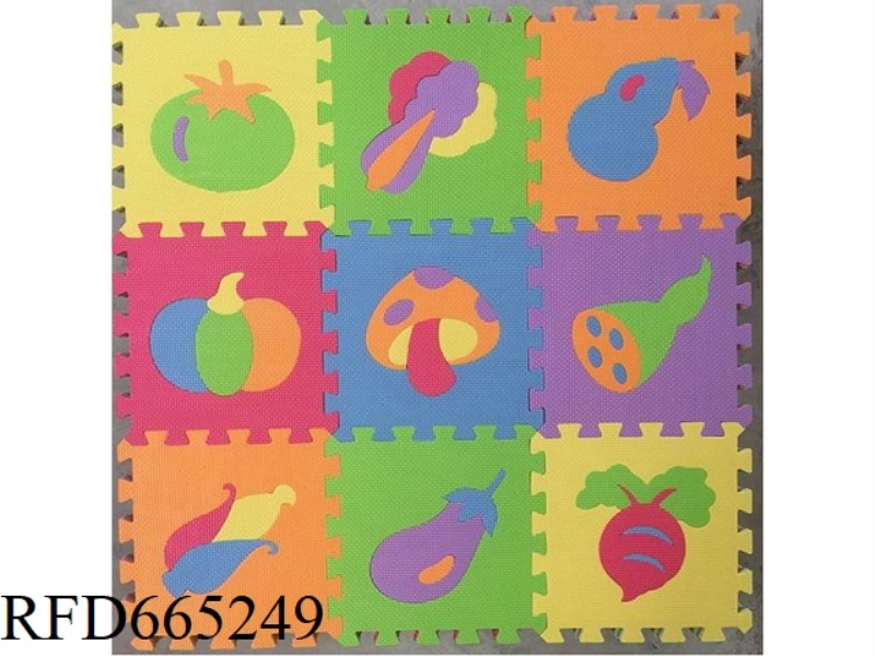 EVA JIGSAW MAT 9 SLICES OF VEGETABLES 9 SLICES/SET (CPC)