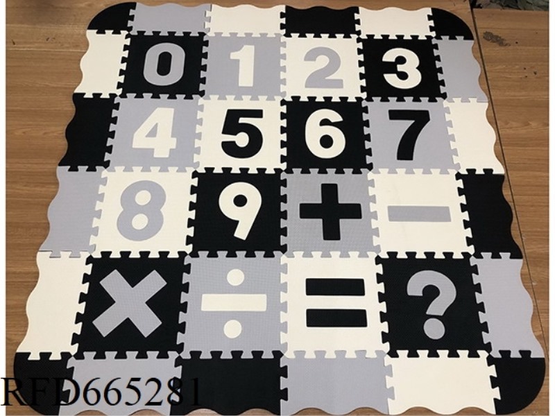 EVA JIGSAW MAT 16 LARGE NUMBER SYMBOLS + BORDER (CPC)