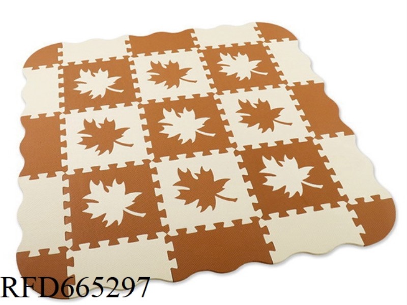 EVA JIGSAW MAT 9 LARGE MAPLE LEAVES + PERIPHERAL EDGE (CPC)