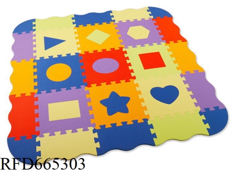EVA JIGSAW MAT 9 LARGE GEOMETRIC SHAPES + PERIPHERAL EDGES (CPC)