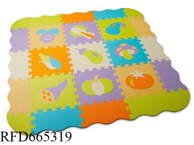 EVA JIGSAW MAT 9 LARGE PIECES OF VEGETABLES + EDGE (CPC)