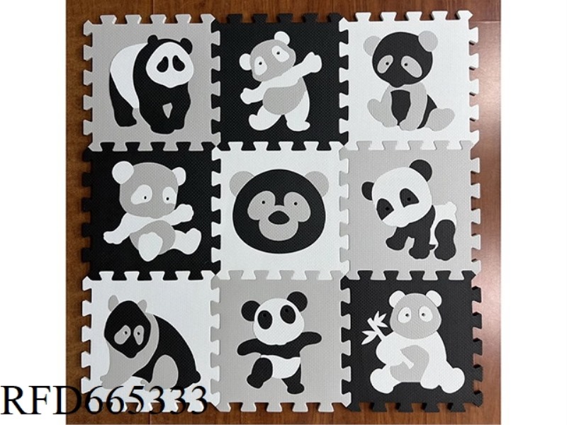 9 GIANT PANDAS: BLACK/LIGHT GRAY/WHITE (CPC)