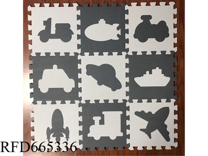 9 PIECES OF TRAFFIC: DARK GRAY/LIGHT GRAY/2 COLOR (CPC)