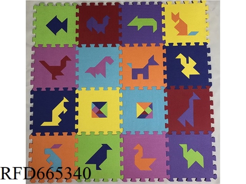 16-PIECE SEVEN-ROCKER JIGSAW PUZZLE FLOOR MAT (CPC)