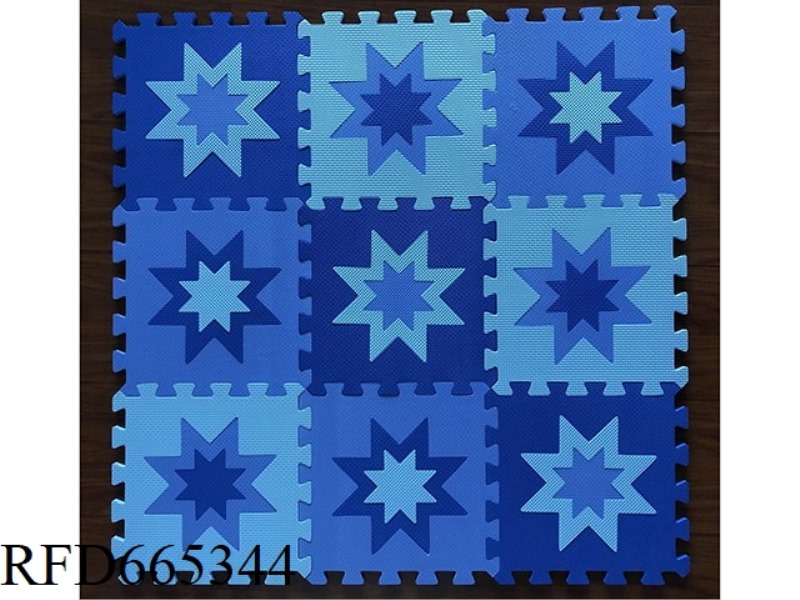 9 PIECES OF OCTAGONAL FLOWERS (LIGHT BLUE/BLUE/DARK BLUE)