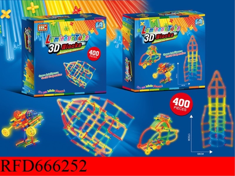 LUMINOUS STRAW BUILDING BLOCKS (400 PIECES)