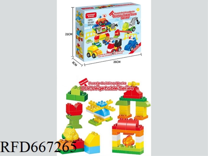 VEGETABLE DIY LARGE PARTICLES 78PCS