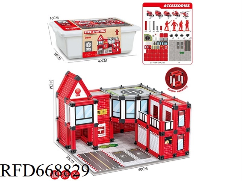 FIRE-FIGHTING AND EDUCATIONAL WOODEN HOUSE