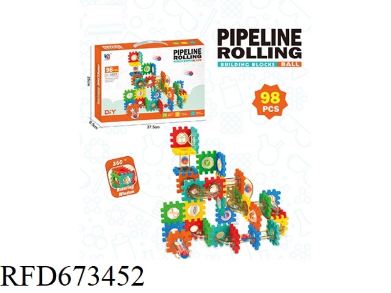 BALL TRACK BUILDING BLOCKS (98PCS)