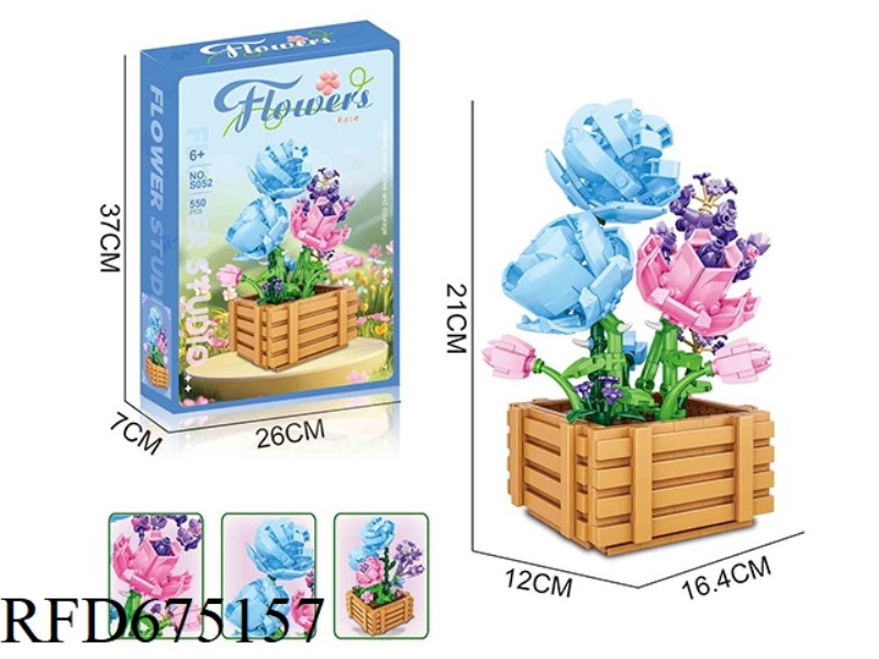 550PCS BUILDING BLOCK ROSES