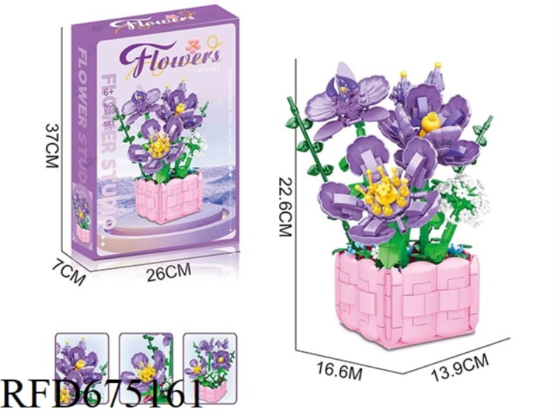 583PCS BUILDING BLOCK VIOLETS