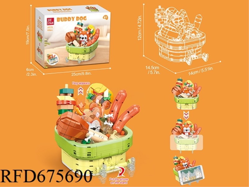 COLLECTION OF ORNAMENTS: 538 PIECES OF GLUTTONOUS DOGS