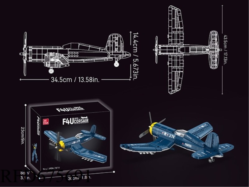 AIRCRAFT SERIES: 767PCS F4U PIRATE FIGHTER