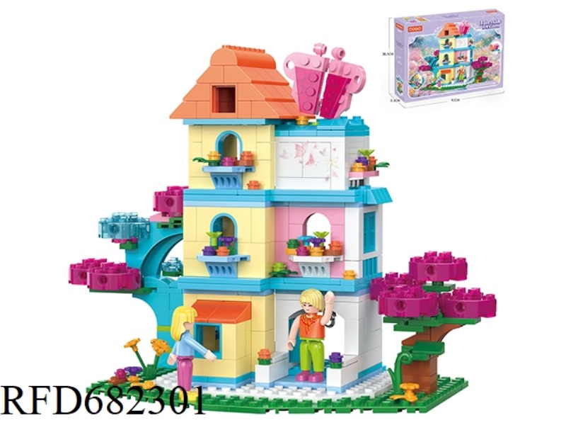 PUZZLE BUILDING BLOCKS/SMALL PARTICLES/CRYSTAL TREE FANTASY HOUSE /436PCS