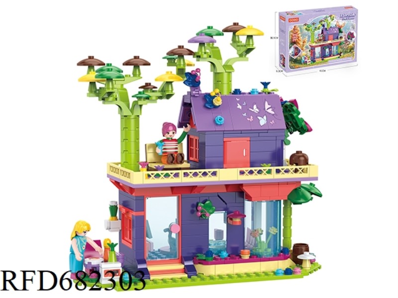 PUZZLE BUILDING BLOCKS/SMALL PARTICLES/FOREST FANTASY HOUSE /485PCS