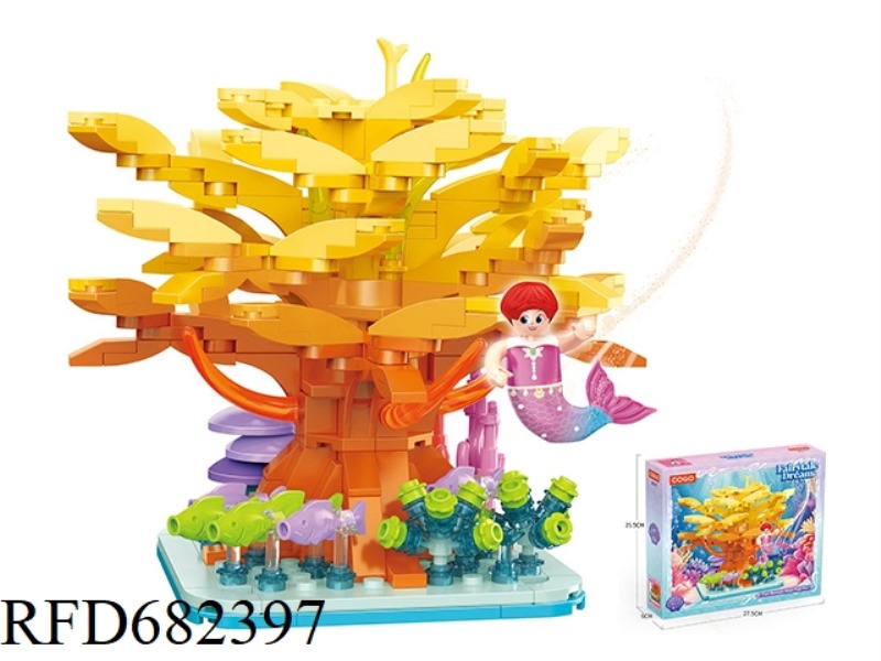 PUZZLE BUILDING BLOCKS/SMALL PARTICLES/MERMAID FAIRY'S DREAMY CORAL TREE /395PCS