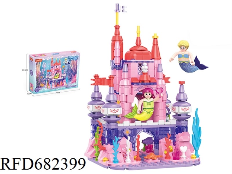 PUZZLE BUILDING BLOCKS/SMALL PARTICLES/CRYSTAL CLIFF CORAL CASTLE /424PCS
