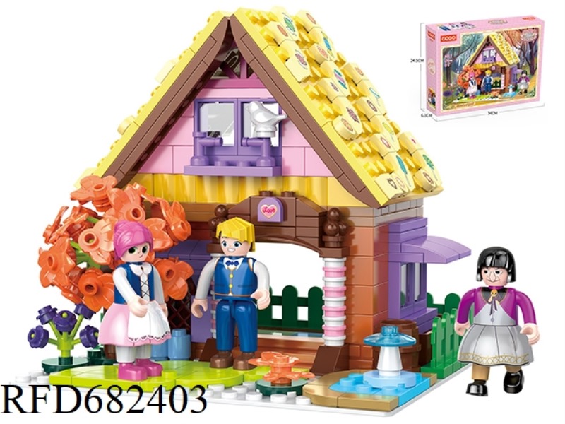 PUZZLE BUILDING BLOCKS/SMALL PARTICLES/FAIRY TALES - CANDY HOUSE /484PCS