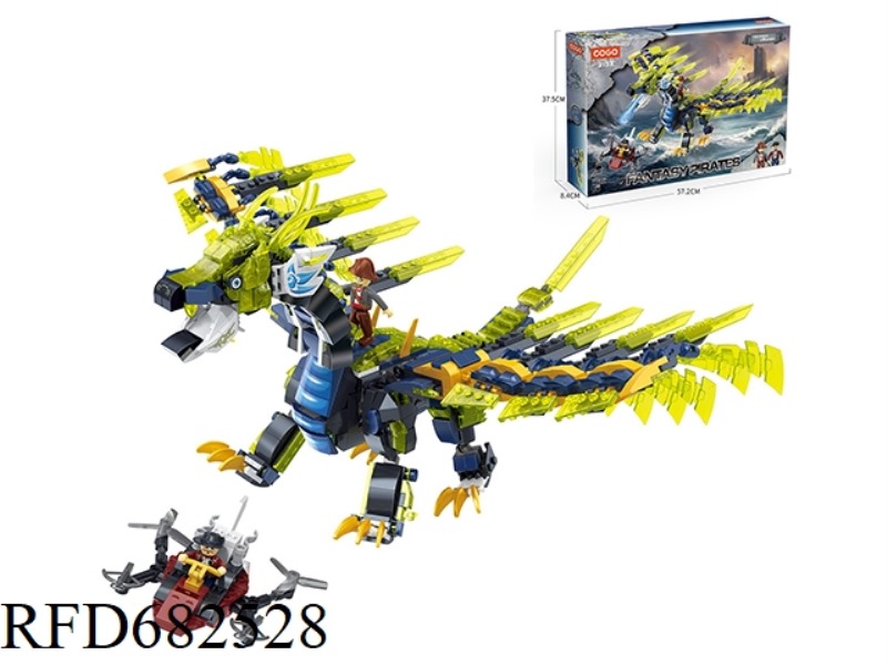 PUZZLE BUILDING BLOCKS/SMALL PARTICLES/FANTASY PIRATE SERIES/THUNDERBOLT /952PCS