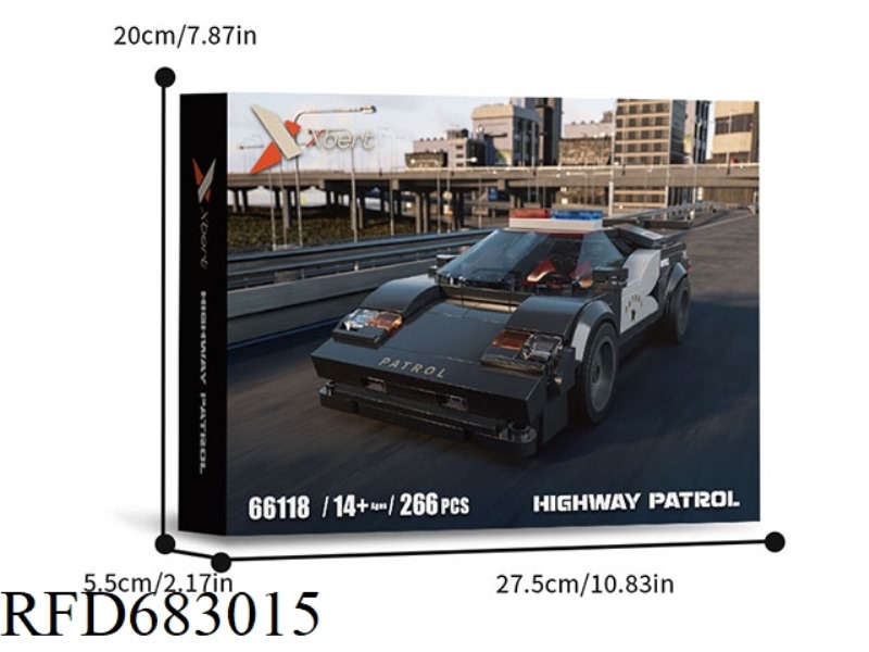 LAMBORGHINI CONTASH POLICE CAR 266PCS