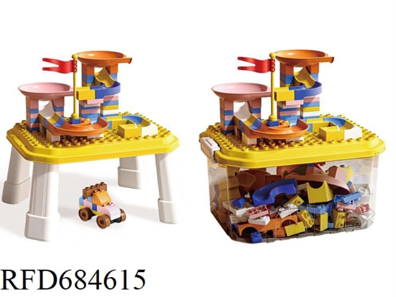 86 SLIDE BLOCK STORAGE BOX (WITH 4 TABLE LEGS)