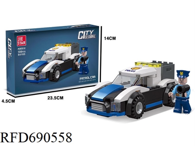 100PCS POLICE SERIES PATROL CARS