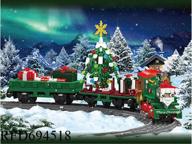 922PCS AMUSEMENT PARK SERIES CHRISTMAS SPECIAL EDITION TRAIN ESU KG230 DIESEL LOCOMOTIVE (FULL ENGLI