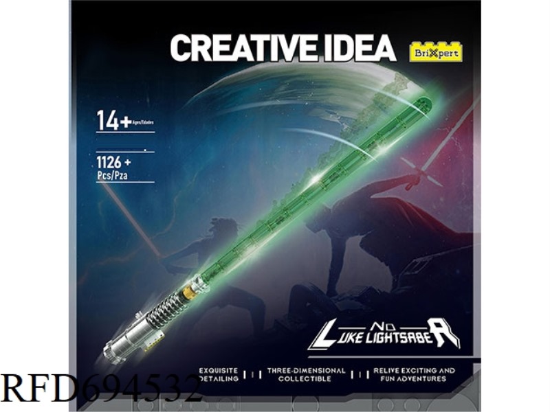 1126PCS BUILDING BLOCK LIGHTSABER SERIES LUKE LIGHTSABER (WITH LIGHTS) FULL ENGLISH VERSION