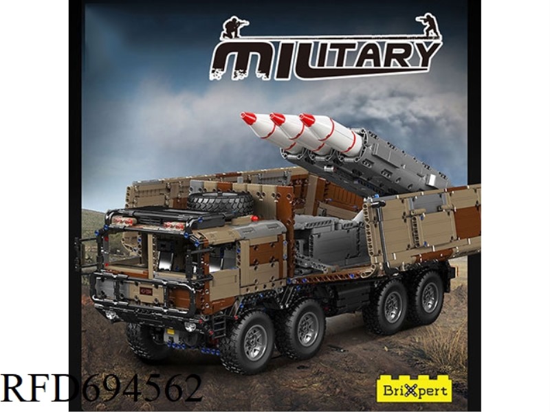 3594PCS MILITARY SERIES BOX TYPE 8X4 MISSILE VEHICLE (DESERT CAMOUFLAGE) APP VERSION (ALL ENGLISH VE
