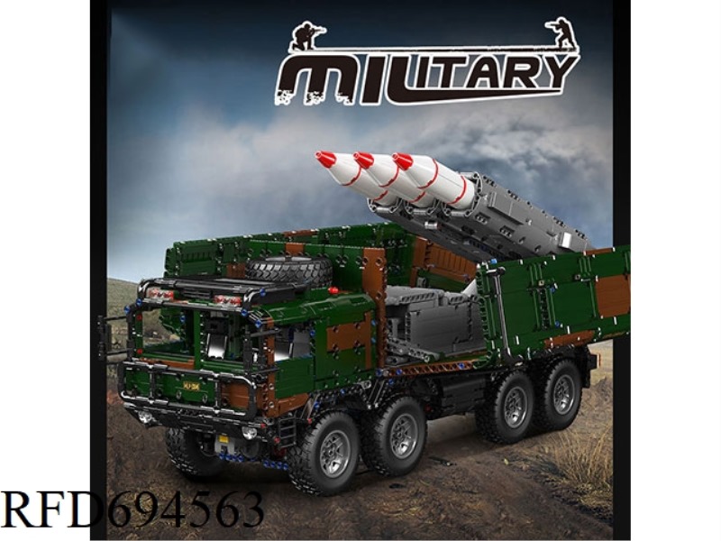 3594PCS MILITARY SERIES BOX TYPE 8X4 MISSILE VEHICLE (FOREST CAMOUFLAGE) APP VERSION (ALL ENGLISH VE