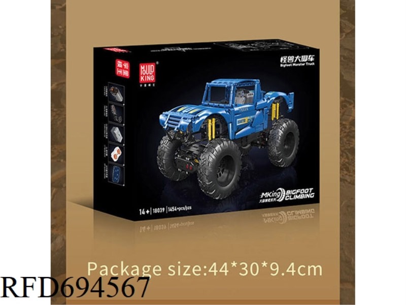 1454PCS CLIMBING SERIES MONSTER BIGFOOT CAR (FULL ENGLISH VERSION)