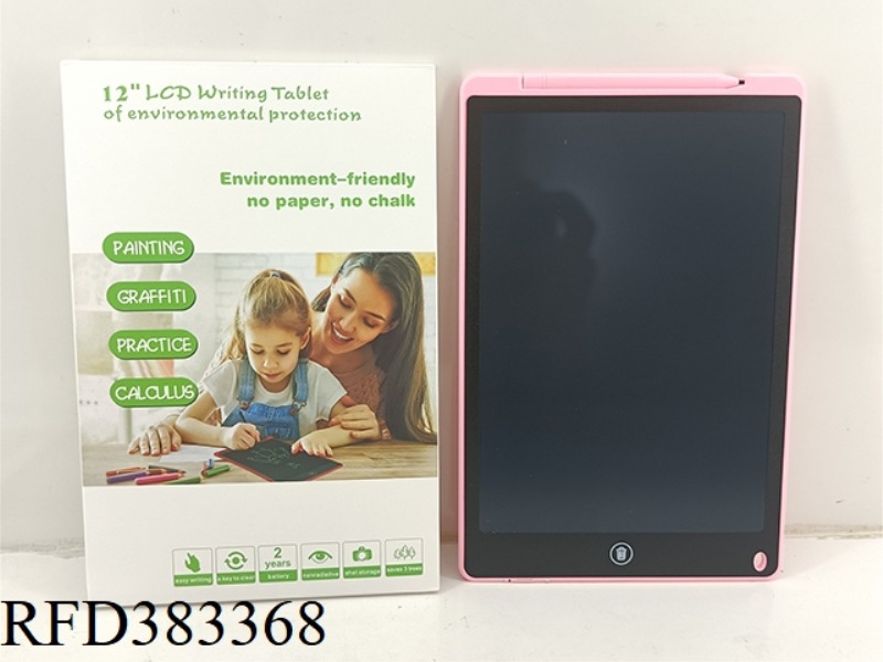 12 INCH PINK LCD HANDWRITING BOARD COLOR