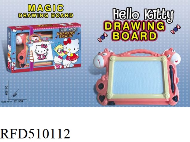 HELLO KITTY CARTOON DEER MAGNETIC BLACK AND WHITE WRITING PAD